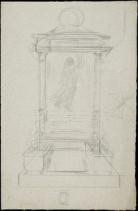 Sketch of Tomb for the Karakehia Family at Père Lachaise Cemetery in Paris
